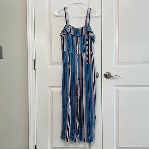 Striped Ruffle Jumpsuit (Xhilaration)